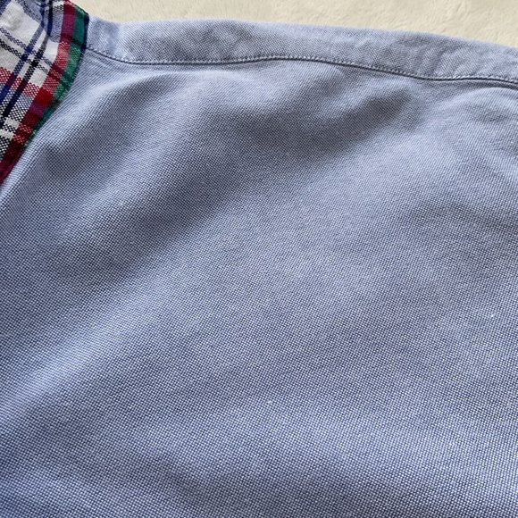 Vintage Susan Bristol Women’s Cotton Oxford Shirt – Button Down, Plaid Trim - Picture 11 of 16